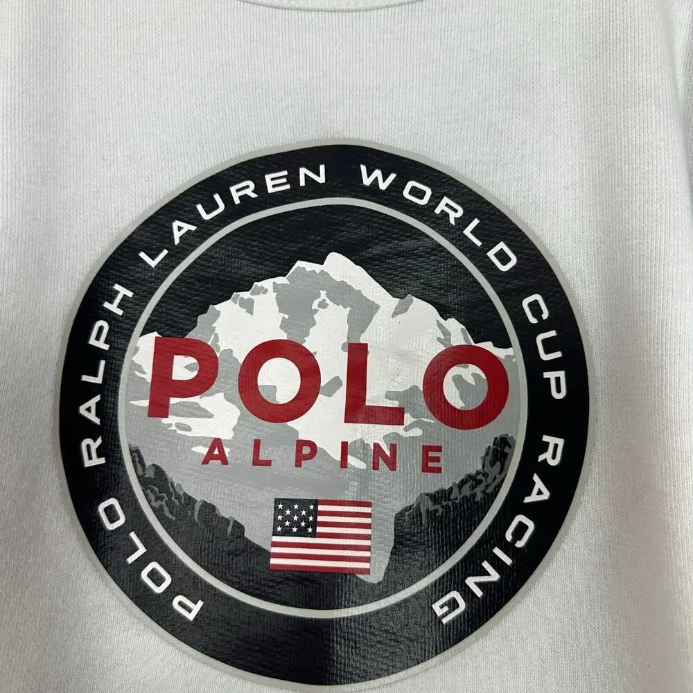POLO Ralph Lauren ALPINE White Crewneck Sweatshirt Unisex Size 4T - Picture 4 of 6